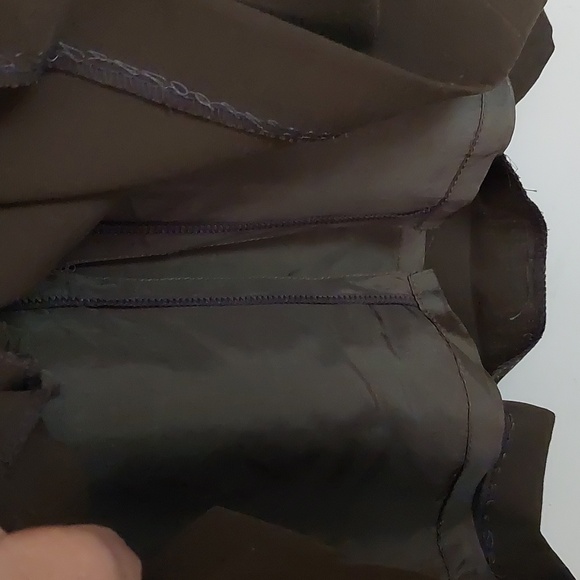 Skirt woll mix poly very nice material olive dark green - Picture 8 of 8